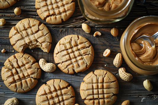 Wysokobiałkowe ciasteczka z masłem orzechowym